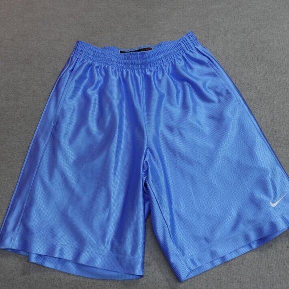 Vintage Nike Shorts Large Blue Satin Old Stock Gray Tag NEW - Picture 1 of 12